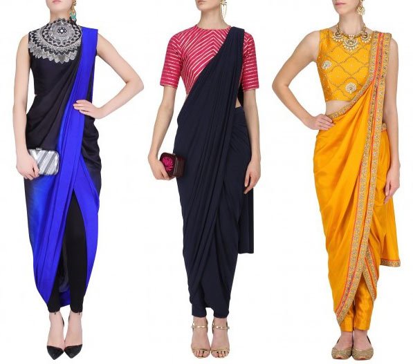 ways to drape a saree
